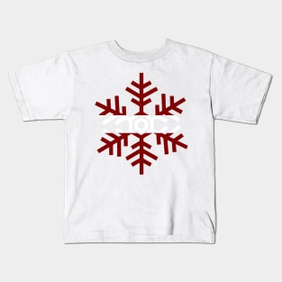 Latvian flag winter snowflake Kids T-Shirt